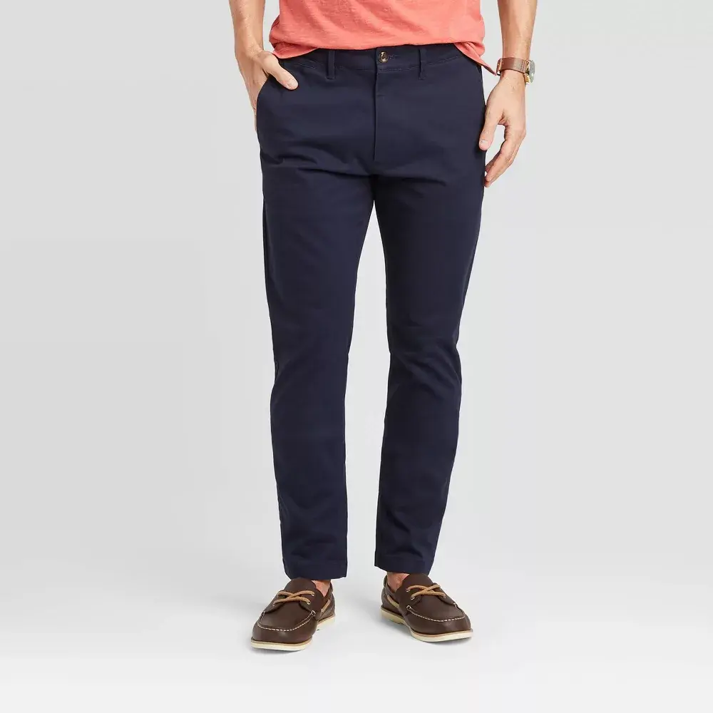 Goodfellow & Co Women's Mid-Rise Slim Leg Chino Pants, Stretch Spandex Garment with Zipper, Versatile for Tops Pairing, Breathable Sweater-Ready Bottoms