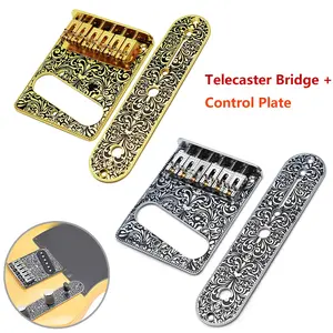 TL electric guitar carved bridge control plate set TELE guitar ball bearing bridge tailpiece + control pickguard