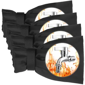 4pcs Outdoor Faucet Winter Protection Cover, Anti-Freeze Reusable Insulated Faucet Backflow Protector
