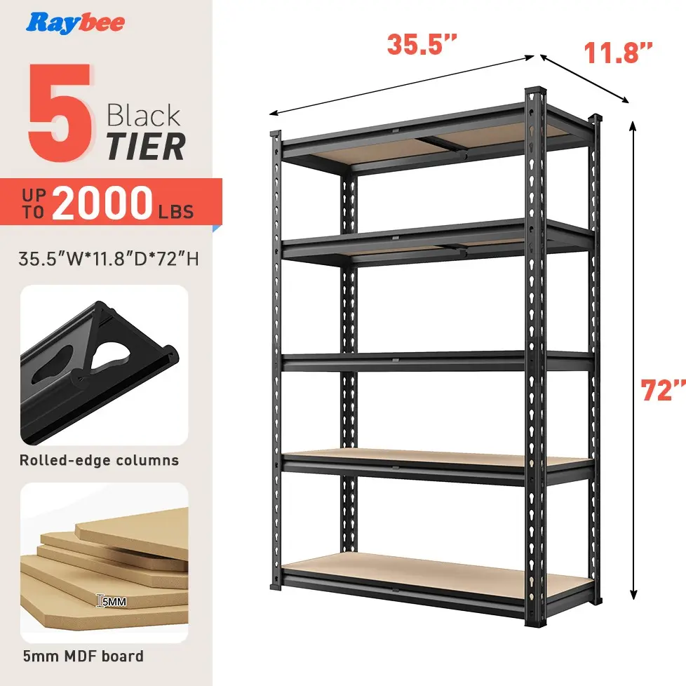 5 Tier-35.5"W*11.8"D*72"H