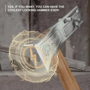 Magnetic Roof Axe Tool, Efficient Design Hardware, Quick Nail Insertion & Felt Cap Removal, Real Wood Handle