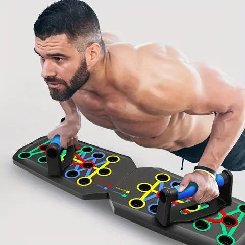 Detachable Foldable Push Up Board - Compact Size Exercise Fitness Tool, Strength Conditioning Gear, Workout Aid for All Fitness Levels, Portable Home Muscle Trainer, Ideal Gift for Gym Lovers