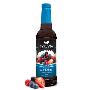 Syruvia Sugar Free Mix Berry Flavored Syrup for Drinks, Cocktails, Lemonades, Iced Teas and Desserts – 25.4 fl oz