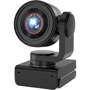 4K AI PTZ Webcam, Auto  Gesture Control Camera, 1080P 60fps, 92? Wide Angle, 330? Pan 180? Tilt, TOF 0.2s  Focus, Dual Mic, USB-C for Streaming Meeting Online Class