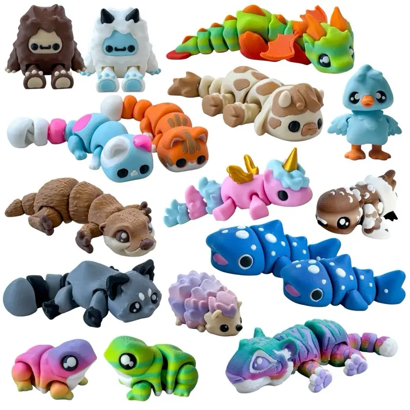Pocket Pets Mini Articulated Animals Desk Buddies Adorable Collectible Figures for Kids