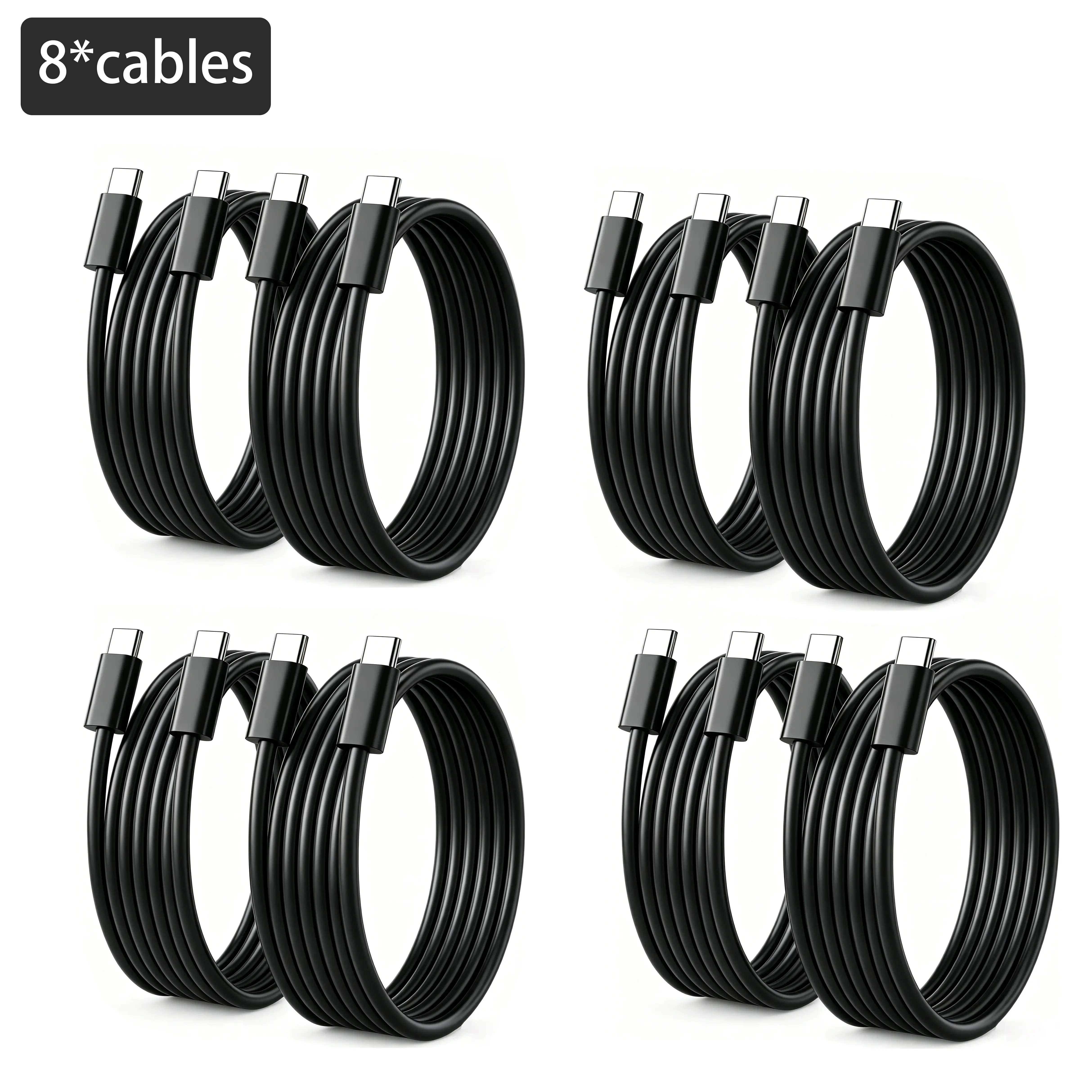 USB C to USB C Cable, 240W C to C Cable Fast Charging [6.6FT, 2/4/6/8Pack] Type C Charger Fast Charging USBC to USBC Cable for iPhone 17 16 15 Pro Max iPad MacBook Neo Air Pro Samsung S26 S25 Ultra