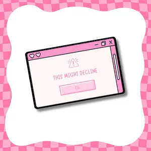 Card Skin - Premium Vinyl Sticker with "THIS MIGHT DECLINE" Design - Available in Small and Large Chips, Water Resistant, Long Lasting Diy Decal Film Custom Decal