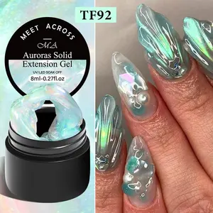 8ml Aurora Solid Color Extension Gel Uv Nail Gel, 1 Count Long Lasting Quick Dry Nail Art Gel, Professional Nail Art & Nail Polish for Home & Salon Use