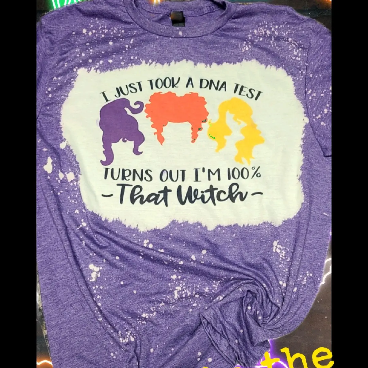 purple bleached shirt