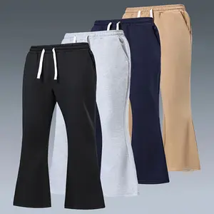 4pcs Men's Streetwear Casual Party Jogger Pants with Elastic Waist & Drawstring, Utility Pockets - Loose Fit Flared Leg, 4 Solid Color (Black/Red/Navy/White), Machine Washable for Gym, Lounge, Attire, Clothing, Leg Pants, Comf