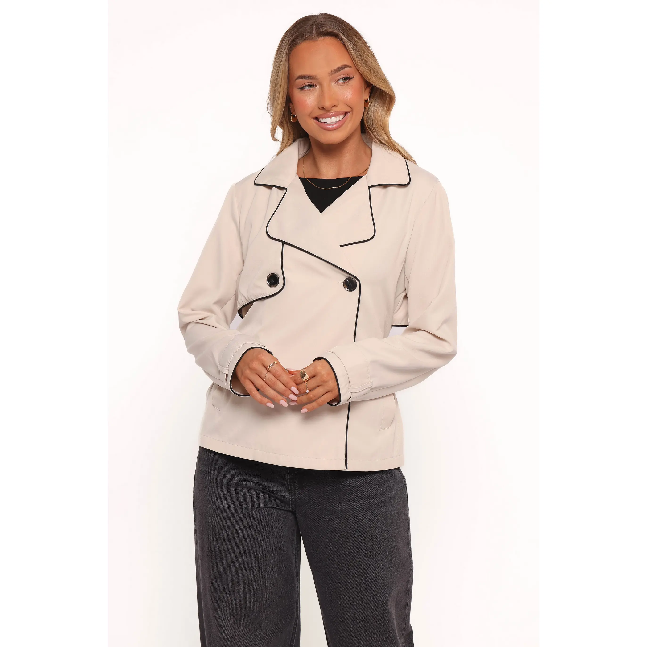 Franklin Cropped Trench - Ecru