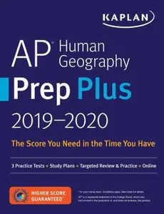 USED-AP Human Geography Prep Plus 2019-2020: 3 Practice Tests + Study Plans + Targeted Review & Practice + Online by Kaplan Test Prep (Paperback)