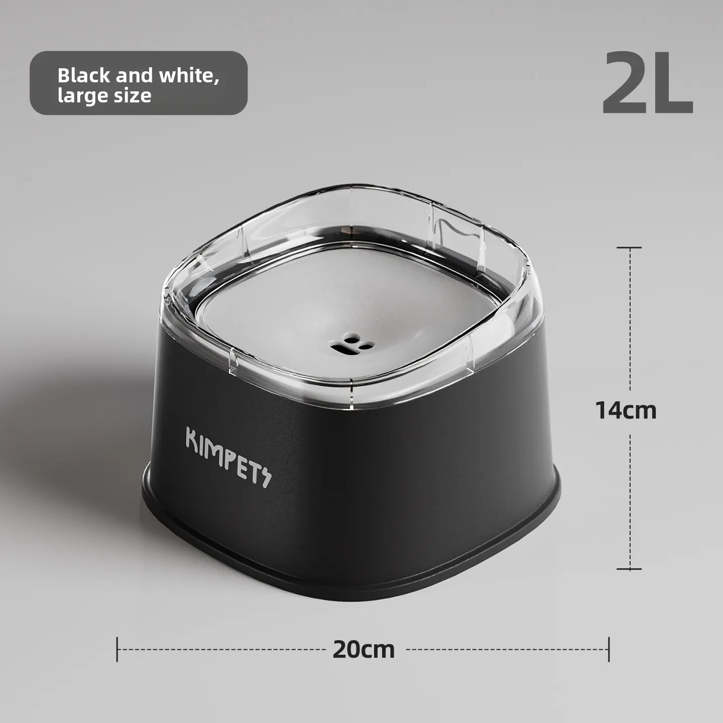 Floating bowl black and white