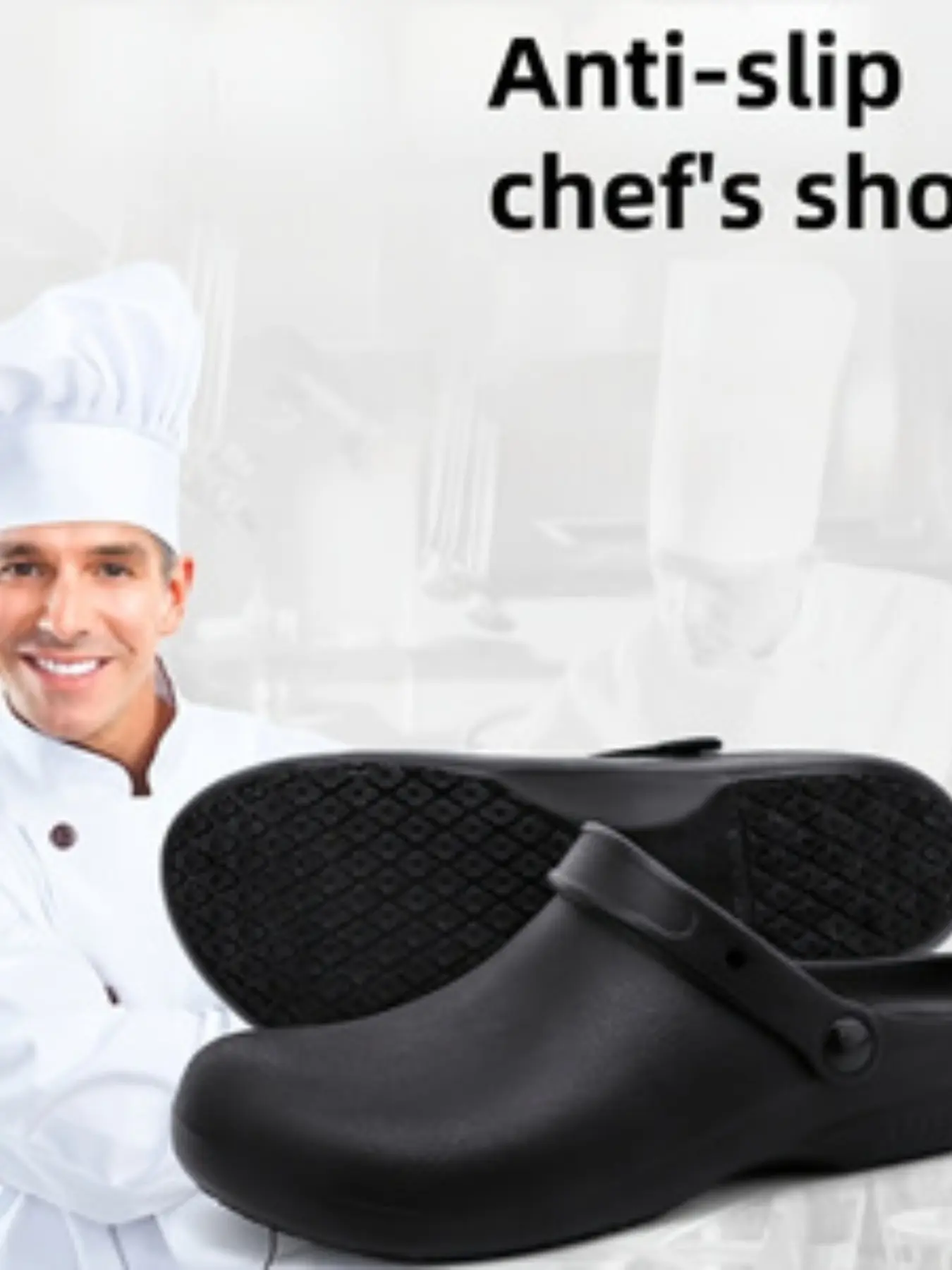 Men's Chef Shoes High Quality Durable Kitchen, Reinforced Sole Rubber Non Slip Eva Material, Heel Support Textured Grip Slip Resistant, All-Day Comfort Low Top Sports Shoe Footwear