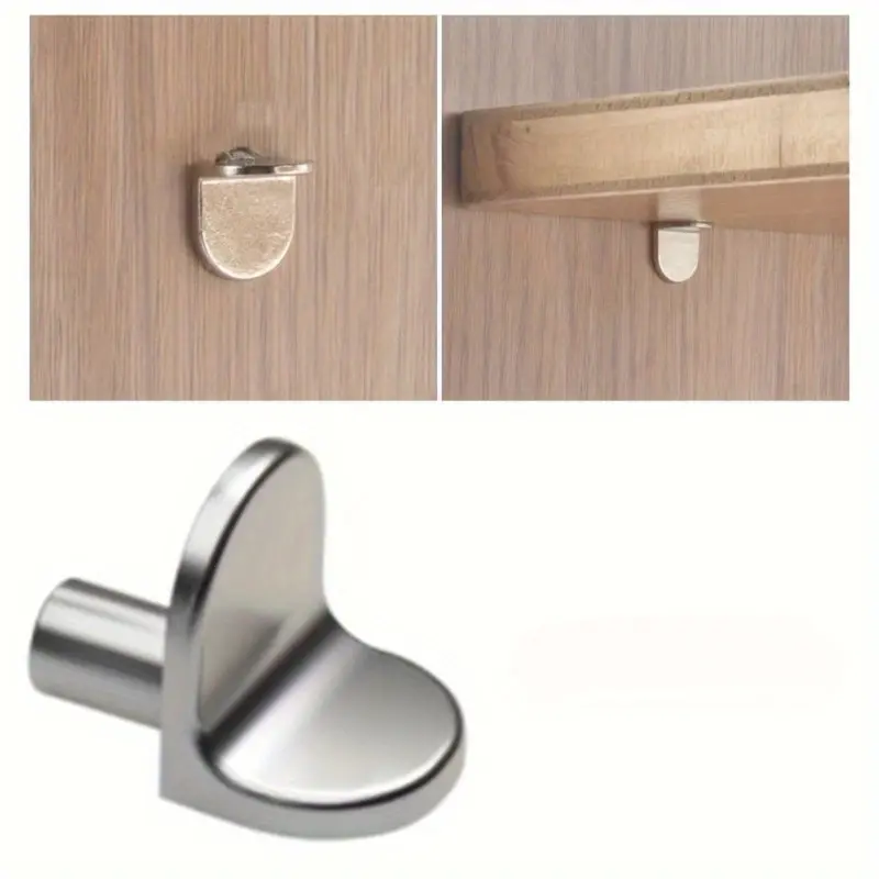 20pcs/set L-Shaped Shelf Support Pins, for Glass Shelves, Furniture, Closet, Bookcase, Shelf Support Studs Pegs Pins Plugs L-Shaped Cabinet Bracket Silvery