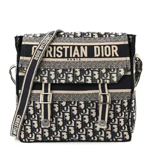 Pre-owned Dior Oblique Canvas Shoulder Bags Oblique Medium Diorcamp Messenger Blue