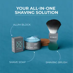 Starter Kit: Shaving Soap, Alum Block, Brush