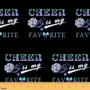 Cheer Fabric By The Yard,1 Yard,Cheerleading Cheerleader Upholstery Fabric for Chairs,Luxury Girly Blue Ombre Decorative Waterproof Outdoor Fabric