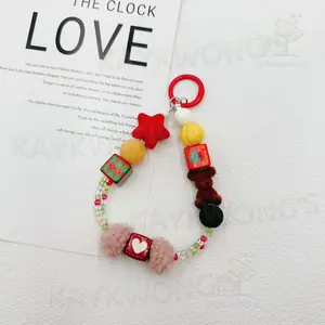 KAYKWONG'S Christmas Series Phone Charm Pendant, Phone Wrist Strap, Christmas Lanyard Keychain, Compatible with Keychains or Phone Cases, Perfect Gift for Christmas, New York, Valentine's Day