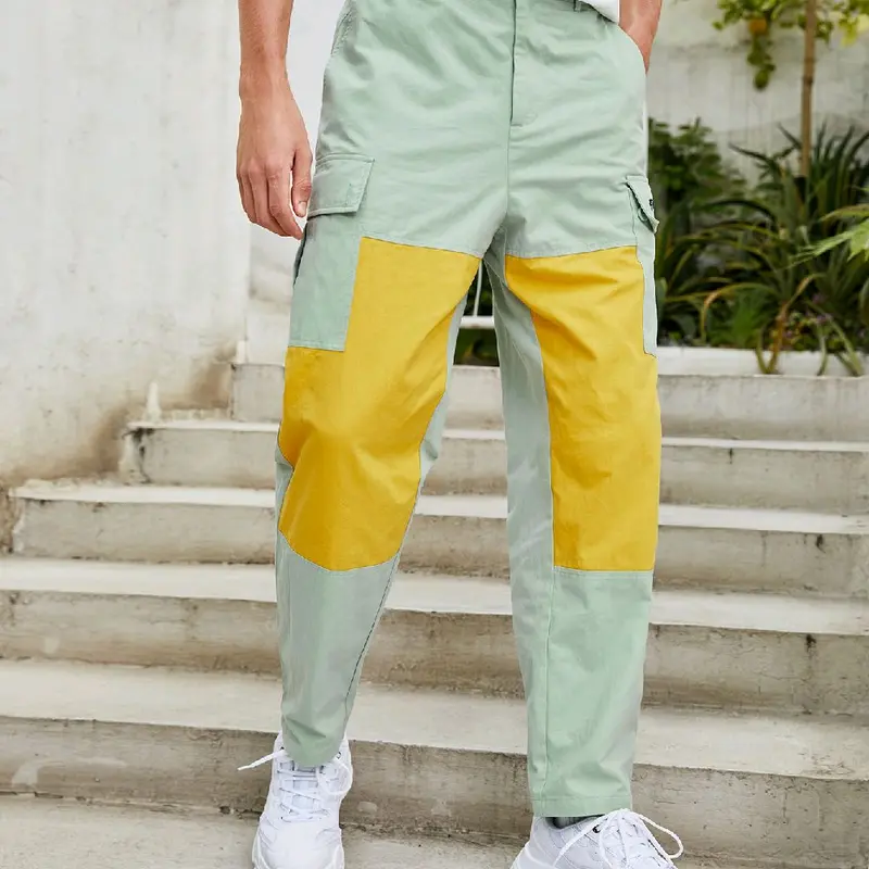 Colorblock Cargo Pants