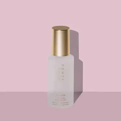 Fenty Hair The Mista Hair + Body Fragrance Mist — Amber Bouquet scent with notes of warm florals, amber, sparkling yuzu citrus, coconut, vanilla + sandalwood