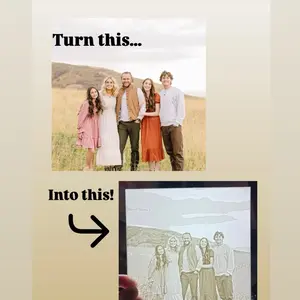 Personalized 3D Printed Pics! - Custom Lithophane. Bring your pictures to life!