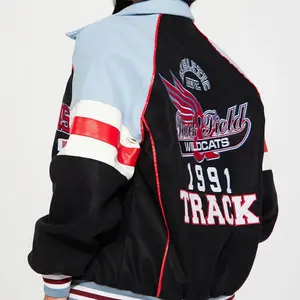 Wisconsin Track Wildcats Unisex Letterman Jacket Coats