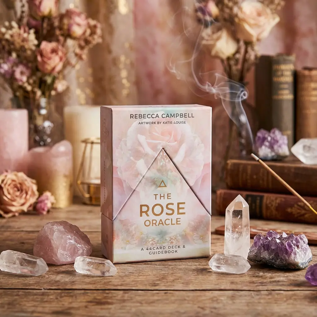 The Rose Oracle Deck – 44 Beautiful Oracle Cards & Guidebook | Spiritual Healing, Love & Divine Guidance