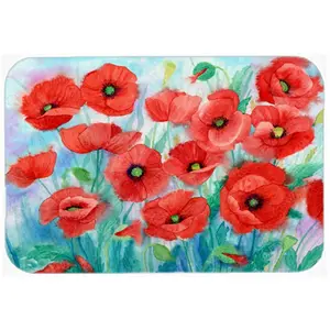 212 MAIN Poppy Print Mouse Pad - 8x9.5 in Polyester Computer Accessory, Heatproof, Permanently Dyed, Multi-Use for Hot Pad or Trivet