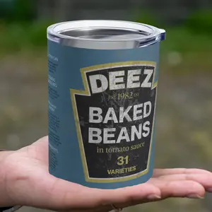 DayZ Inspired DEEZ Baked Beans 10 OZ Tumbler with Lid