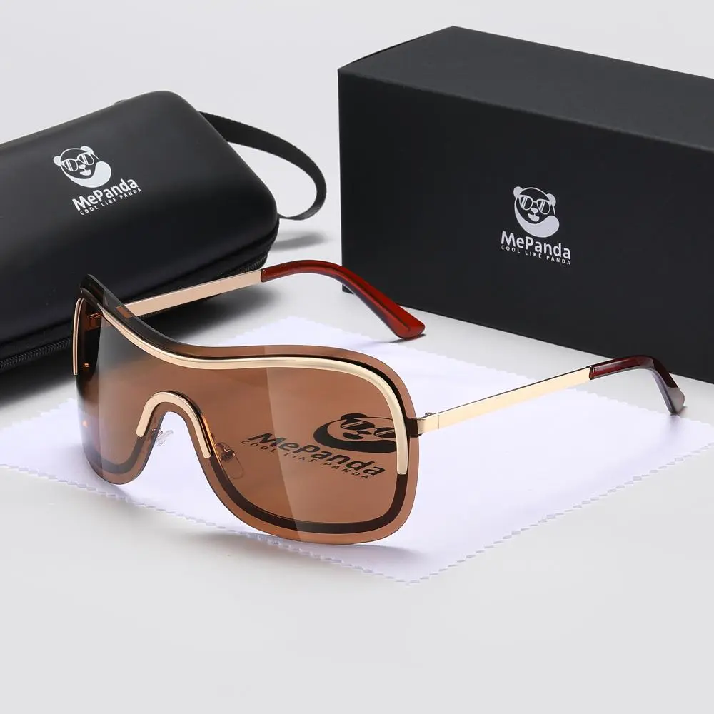 MePanda Unisex One-piece Personalized Fashion Hip-hop Sunglasses UV400