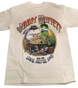 [Sale up to 50%] Vintage 70s Jimmy Buffett And The Coral Reefer Band T-Shirt, Vintage Buffett 2000 Tour Graphic Tee ,Casual, Comfort Shirt
