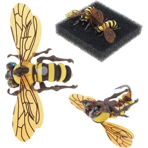 2 count Bee Fly Fishing Kit Lures, Bumble Bee Trout Fishing Lures, Flyfishing Topwater