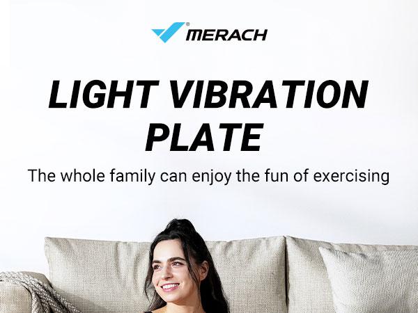 MERACH Vibration Plate Exercise Machine with Bluetooth & Light Whole Body Workout Home Gym Led Display Vibration
