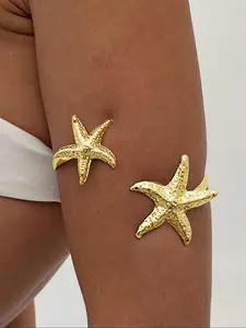 2025 New Style Starfish Design Arm Cuff, Fashionable Body Jewelry for Women & Girls, Trendy All-match & Exquisite Jewelry for Birthday Gift
