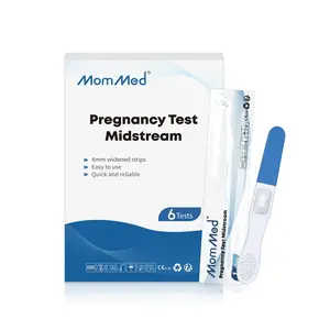 MomMed Home Pregnancy Test, Pregnancy Test Sticks, HCG Midstream Tests, HCG Test Strips Detection Over 99% Accuracy, Home Pregnancy Test Strips in 6 Individually Packed, Accurate & Rapid Detection HCG Testing Kit