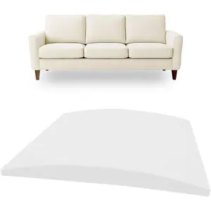 Couch Cushion for Sagging Seat, 20 x 20 inch Couch Cushion, White Curved High-Density Foam Insert Supporter for Repair Sagging Sofa, Chair, Recliner, Loveseat (1-Pack)