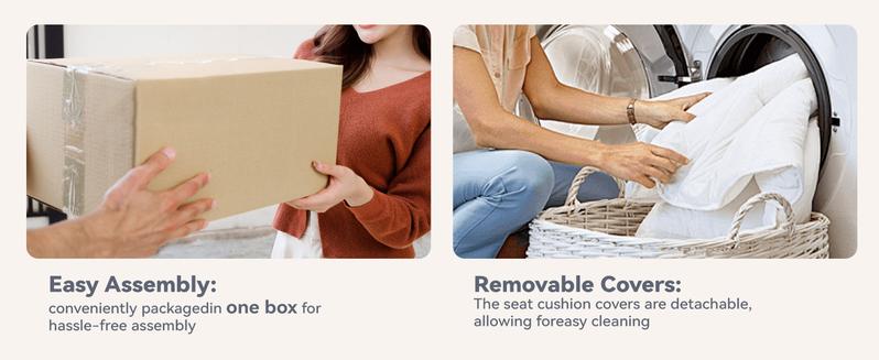 AECOJOY 89" Modern Chenille Sofa Couch,Comfy Cloud 3 Seats with 2 Removable Pillows, Deep Seat Indoor Furniture Large Size Ergonomic Design