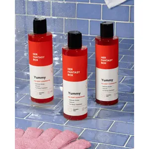 Her Fantasy Box Yummy Shower Gel - 3 Pack Organic Hydrating Body Wash Body Care Skin Softener Her Fantasy Box Yummy Shower Gel - 3 Pack Organic Hydrating Body Wash Body Care Skin Softener