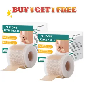 [BUY 1 GET1 FREE] Silicone Scar Removal Sheets - 1.6" x 60" Roll Wound Surgery Scar Removal Silicone Gel Patch,scar Patch for Scar Removal Rehabilitation Therapy Supplies