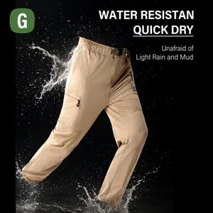 GENUWII Men's Cargo Hiking Pants Quick Dry Lightweight Outdoor Pants Water Resistant Summer Work Pants with Pockets Solid Color Tactical Work Pants Fishing outdoor activities work hiking camping Suitable for all seasons wear