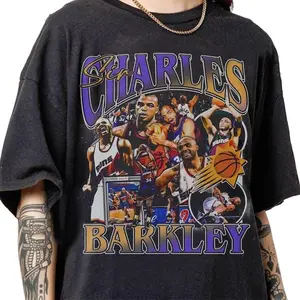 [Sale Up To 50%] Retro 90s Vintage Charles Barkley Bootleg T-Shirt, Charles Barkley Graphic Retro Tee, Charles Barkley Gifts For Women and Man Unisex T-Shirt, Graphic Streetwear T-shirt
