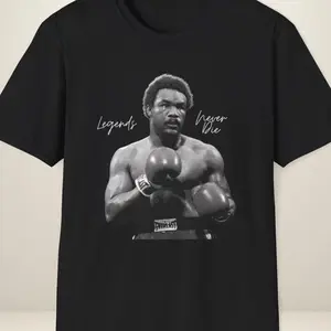 George Foreman Tribute T-Shirt "Legends Never Die", Boxing Fan Gift, Martial Arts Apparel, Motivational Shirt, R.I.P., Big George