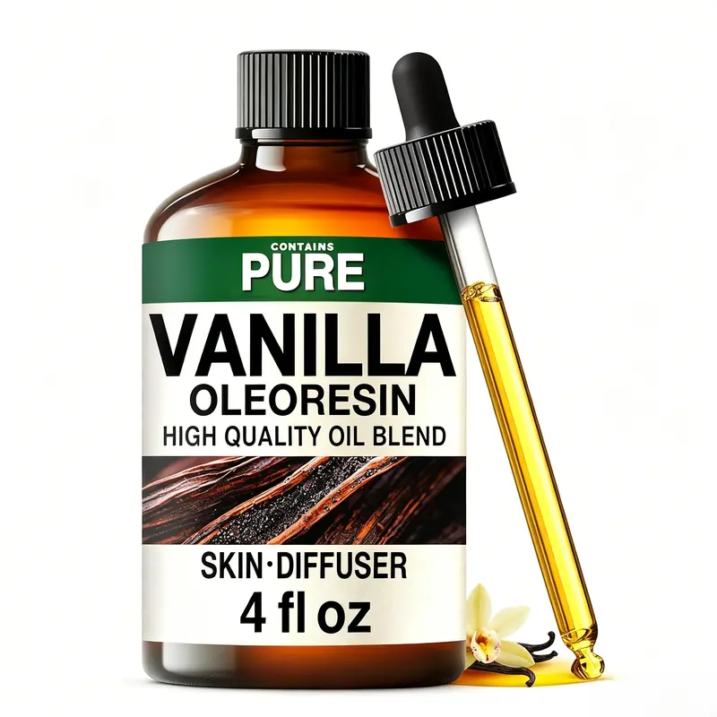 KUKKA Vanilla Oil 4 FL OZ – Vanilla Body Oil, Perfume & Diffuser Scent