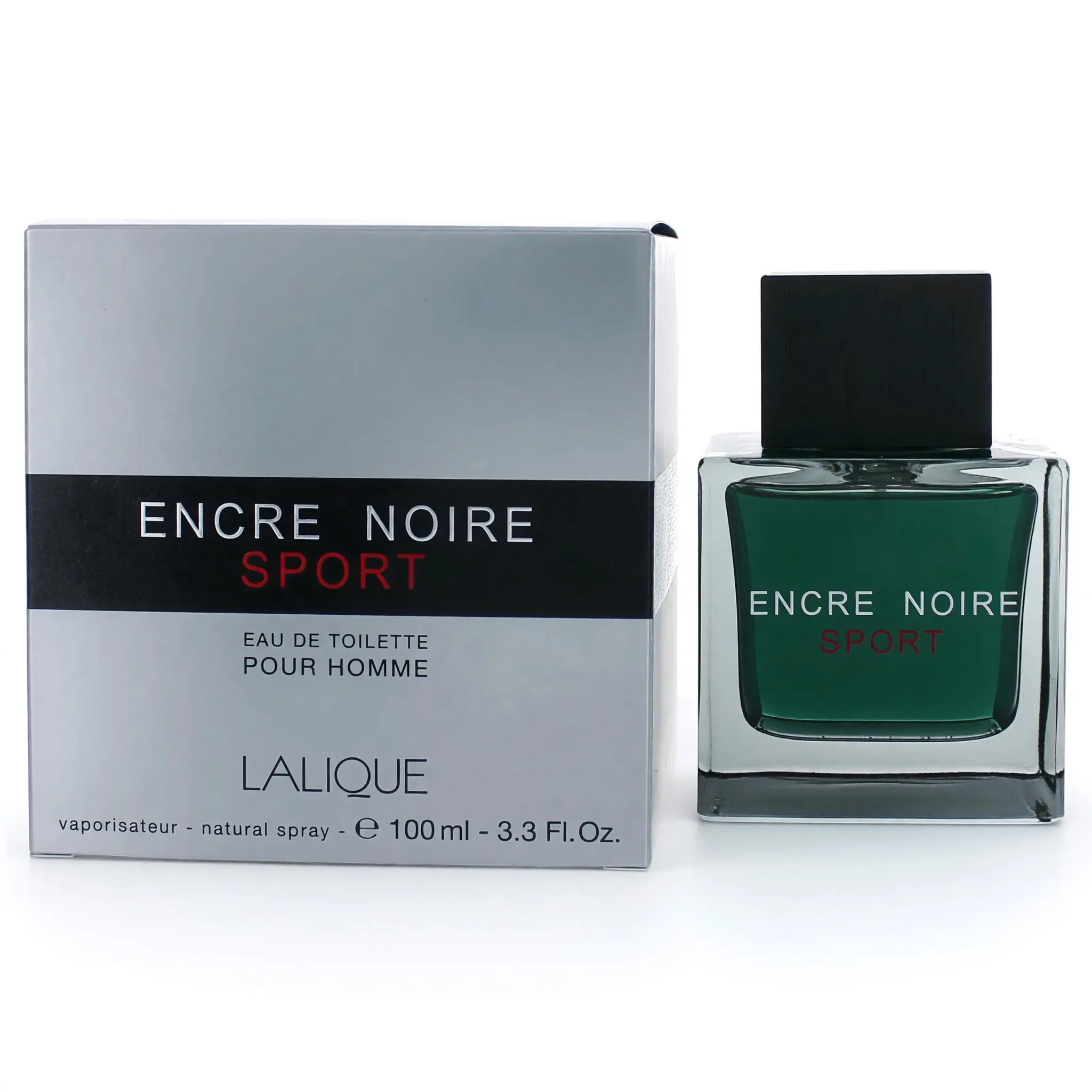 Lalique Encre Noire Sport Men's Fragrance - 3 oz Aquatic Eau de Toilette Spray for Men with Bright Citrus, Citrus Top Notes