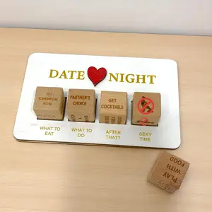 ThatDripTho Affection Date Night Dice Game - Fun Wooden Date Night Dice for Couples, BF, GF, Romantic Ideas & Dares Perfect for Summer Parties & Adult Games