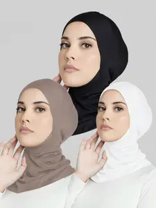 Women's Solid Color Instant Hijab Casual Soft Comfortable Breathable Hijab for Daily Wear, Fashion Accessories for Women & Girls, Modest Hijab