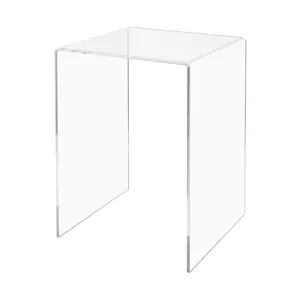 Clear Acrylic Riser Display Stand 8.5" x 8" x 12" Merchandise Showcase One Piece Bench Retail Stores and Boutiques Throne Counter Tabletop Platform by 321 Plastics