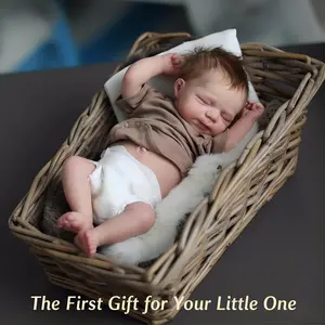 19 Inch Realistic Sleeping Reborn Baby Doll Vinyl Lifelike Newborn Toy Gift for Kids & Collectors