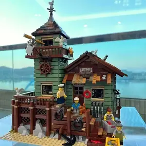 New Building Model Fisherman Hut Brick Construction Set, Romantic Creative Space Decoration, Perfect Holiday Birthday Gift, Building Block Sets
